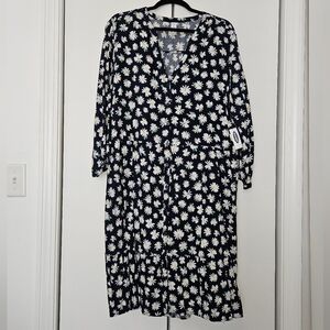 Old Navy Daisy Navy and White Dress- XXL NWT